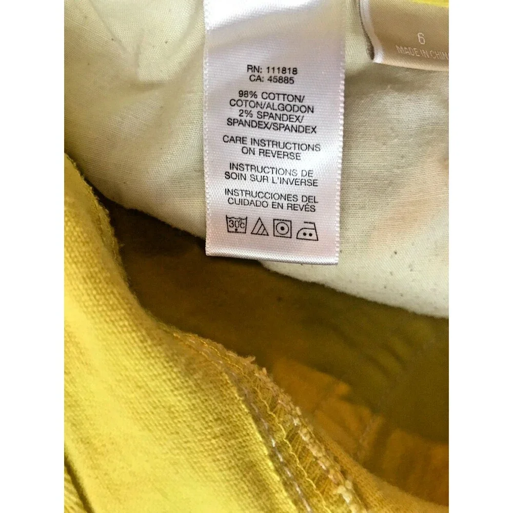 MICHAEL KORS Jeans Lemon Yellow Women's Skinny Size 6 NWT